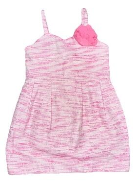 Janie and Jack Pink Tweed Girl's Dress with Bow size (4)